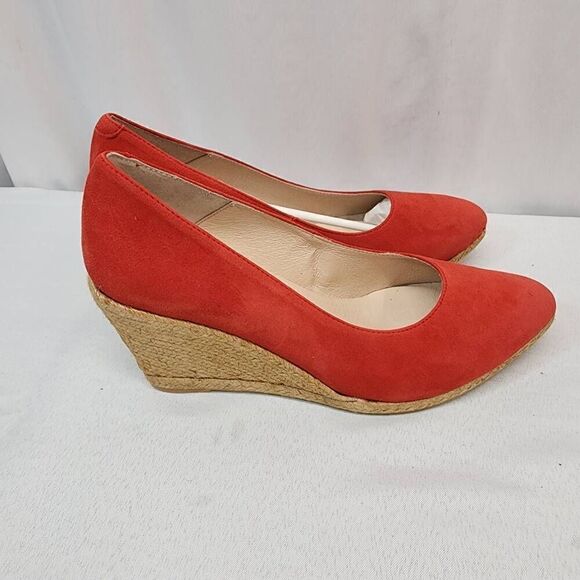 Eric Michael TEVA Size EU 40 US 9.5 Women's Red Suede Espadrilles Wedge Heels Sa - Picture 3 of 11